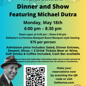 Frank Sinatra Dinner and Show 5/18/26