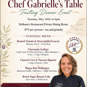 Chef Gabrielle’s Table Tasting Dinner Event