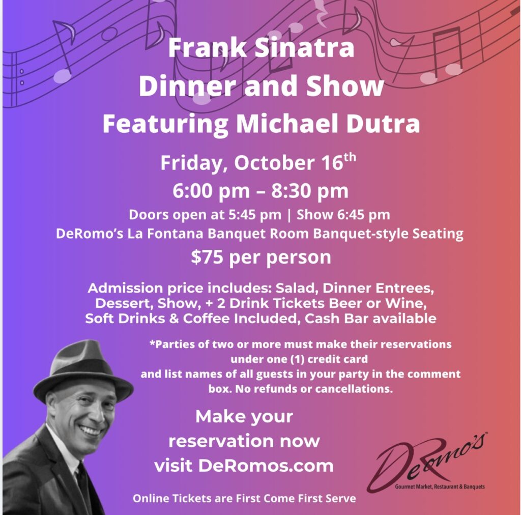 Frank Sinatra Dinner and Show 10/16/26