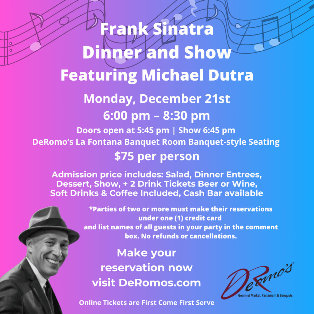 Frank Sinatra Dinner and Show 12/21/26